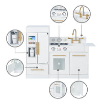 Teamson Kids Little Chef Modern Play Kitchen - White/Gold