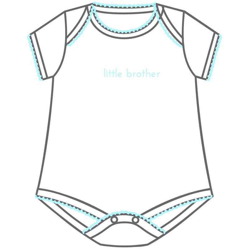 *Pre-Sale* Magnolia Baby Big and Little Embroidered Bodysuit - Blue