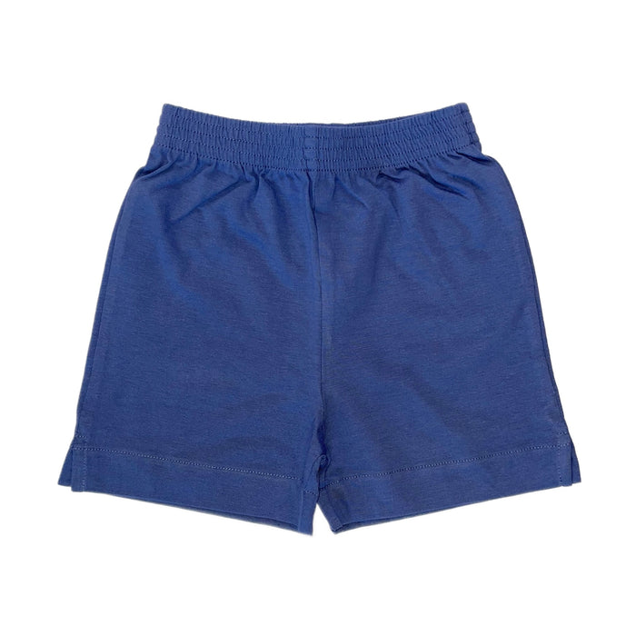 Luigi Kids Boys Knit Shorts - Steel Blue