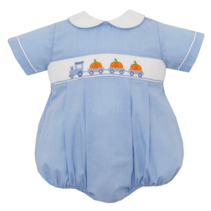 *Pre-Order* Petit Bebe Train & Pumpkins Bubble - Blue
