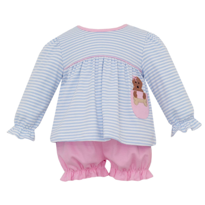 *Pre-Order* Claire & Charlie Dog Bloomer Set - Blue/Pink