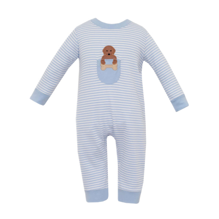 *Pre-Order* Claire & Charlie Dog Romper - Blue