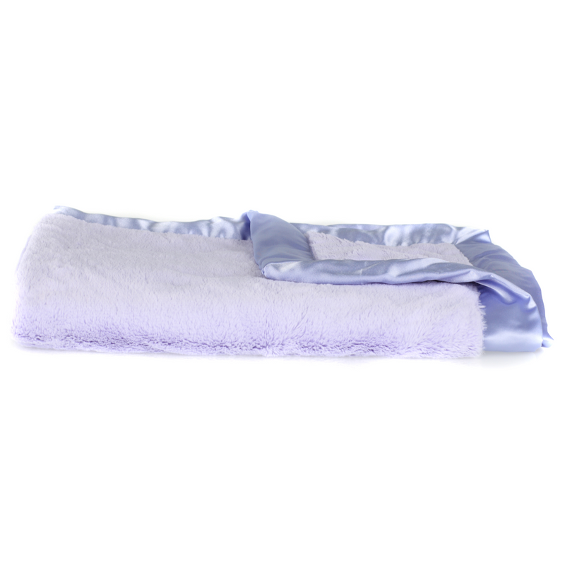 Saranoni Satin Border Receiving Blanket - Lavender