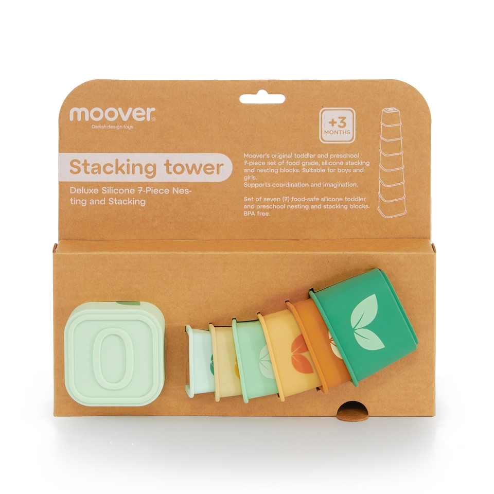 Moover Toys Silicone Stacking Tower - Green