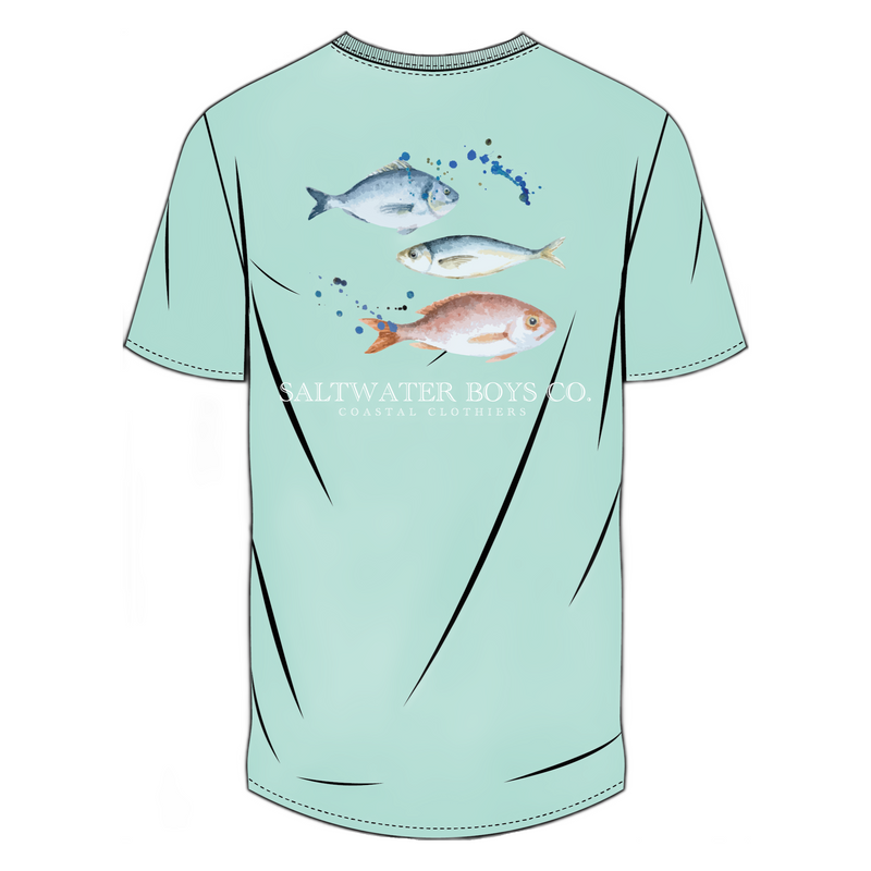 Saltwater Boys Company Fish T-Shirt - Aqua