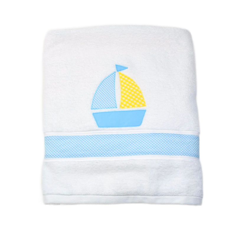 Funtasia Too Towel - Blue/Yellow Sailboat