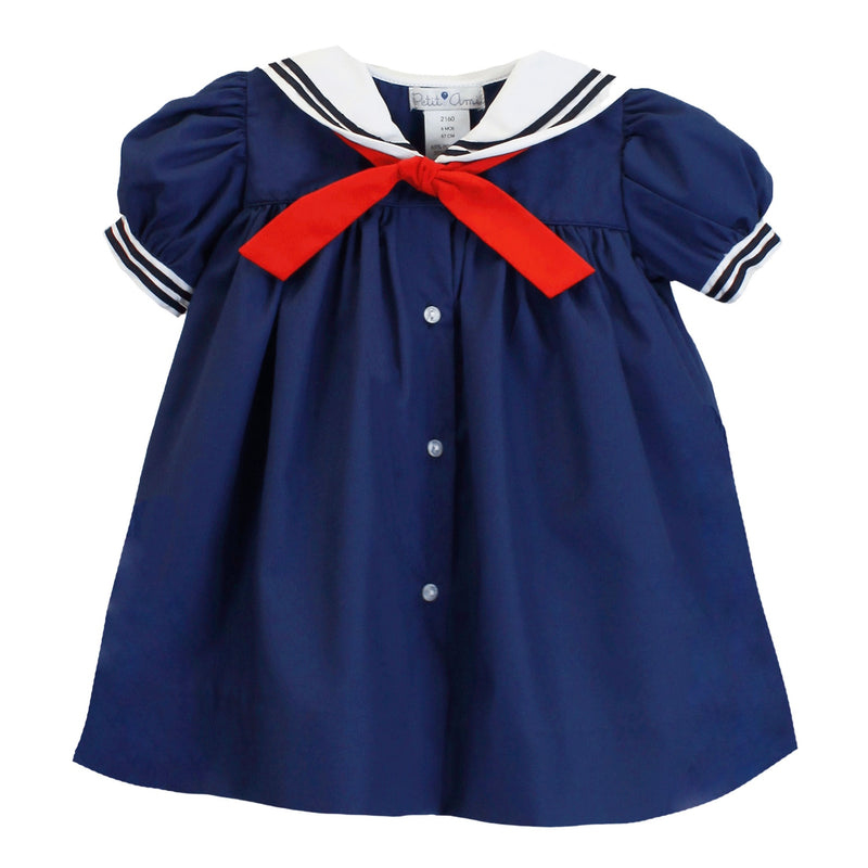 Petit Ami Nautical Dress - Navy