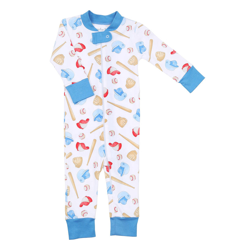 Magnolia Baby Field of Dreams Zipper Pajamas - Blue