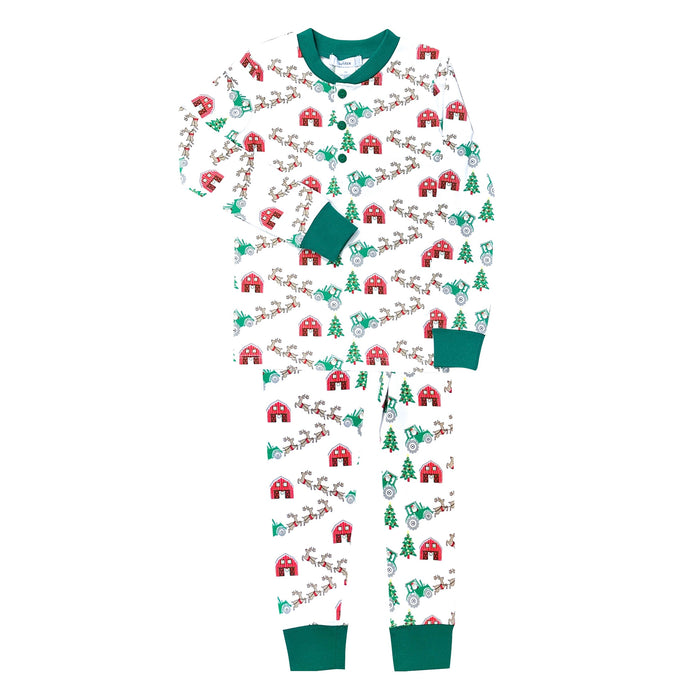 *Pre-Order* Ishtex Christmas at the Farm Pajama Set - Red/Green