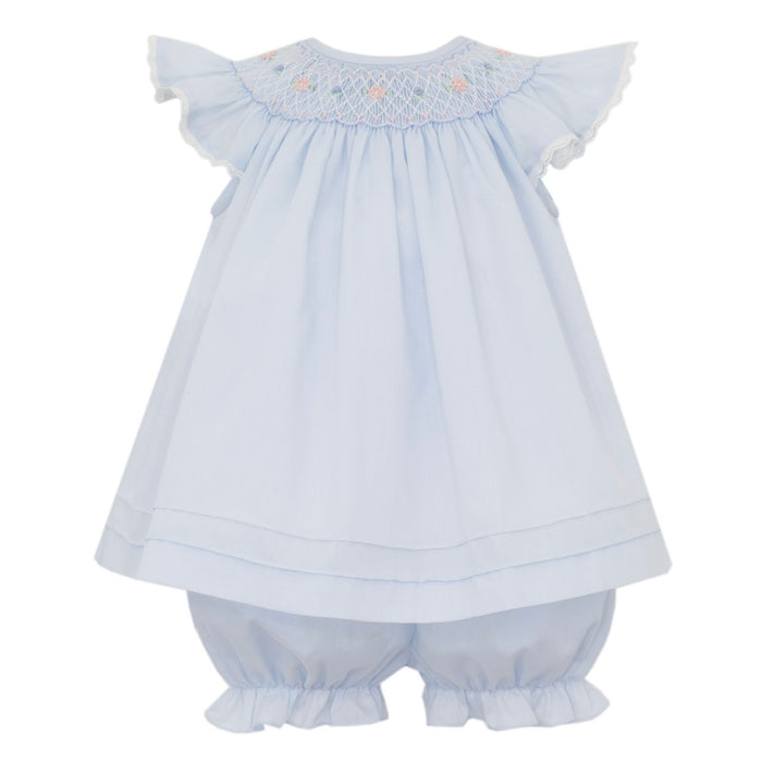 Anavini Smocked Bloomer Set - Blue