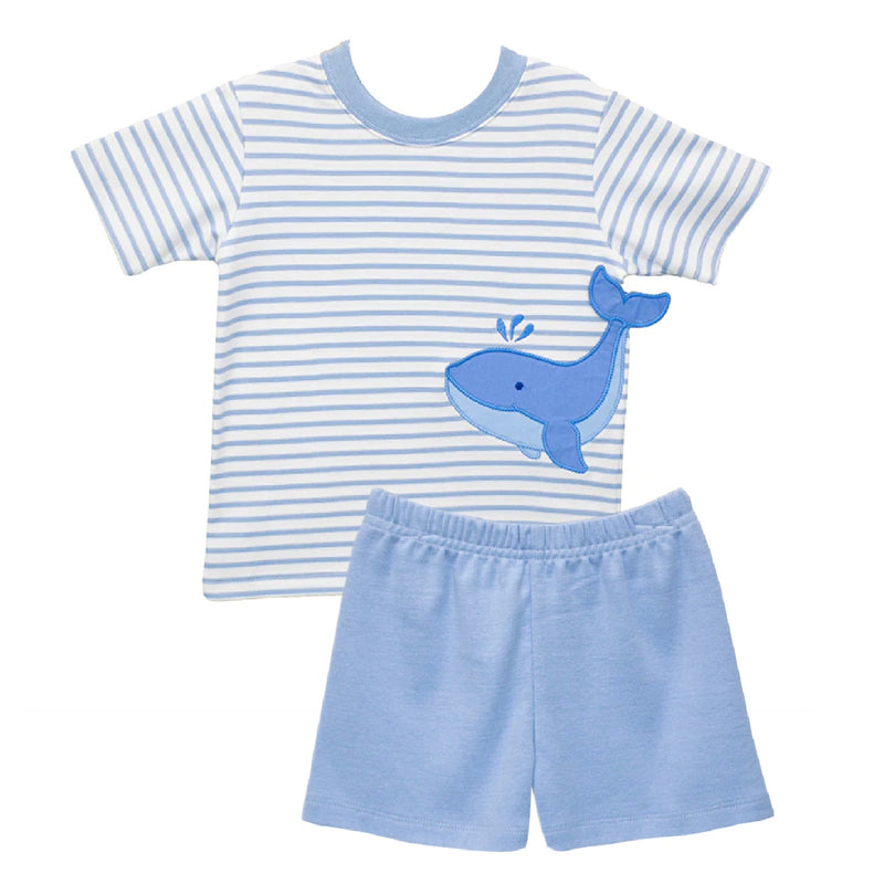*Pre-Sale* Zuccini Kids Whale Short Set - Blue