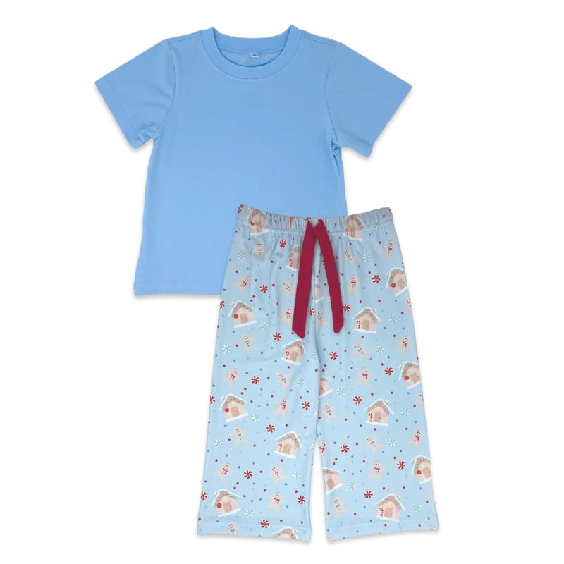 Lullaby Set Boys Gingerbread Pajama Pant Set - Blue