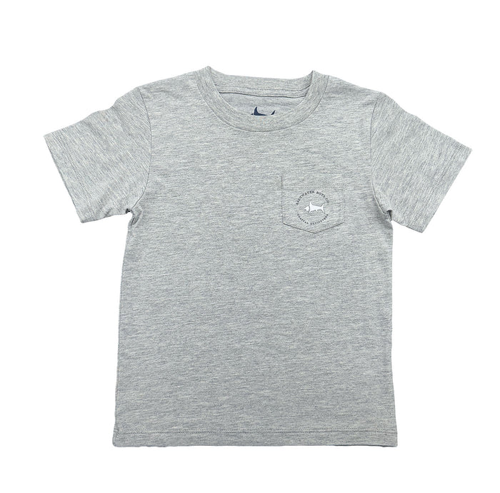 Saltwater Boys Company Football Helmet T-Shirt - Grey