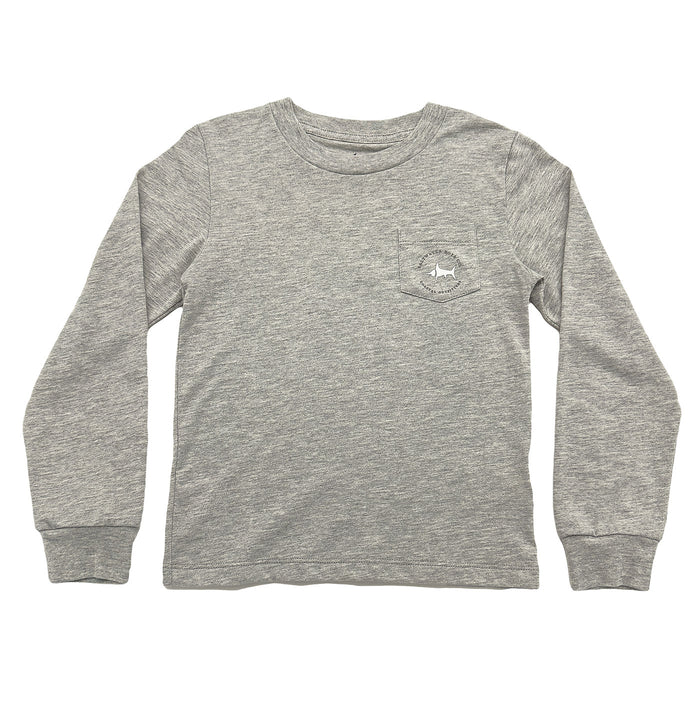 *Pre-Order* Saltwater Boys Company Christmas Ornament Deer Long Sleeve T-Shirt - Grey