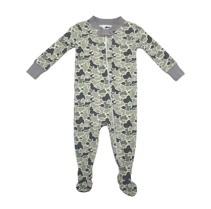Saltwater Boys Company Footie - Green Camo