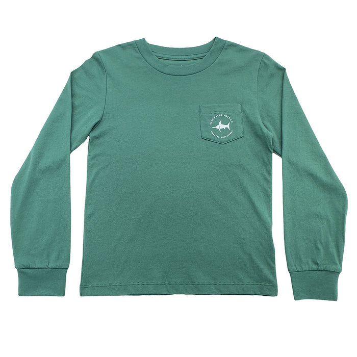 *Pre-Order* Saltwater Boys Company Santa Hat Long Sleeve T-Shirt - Green