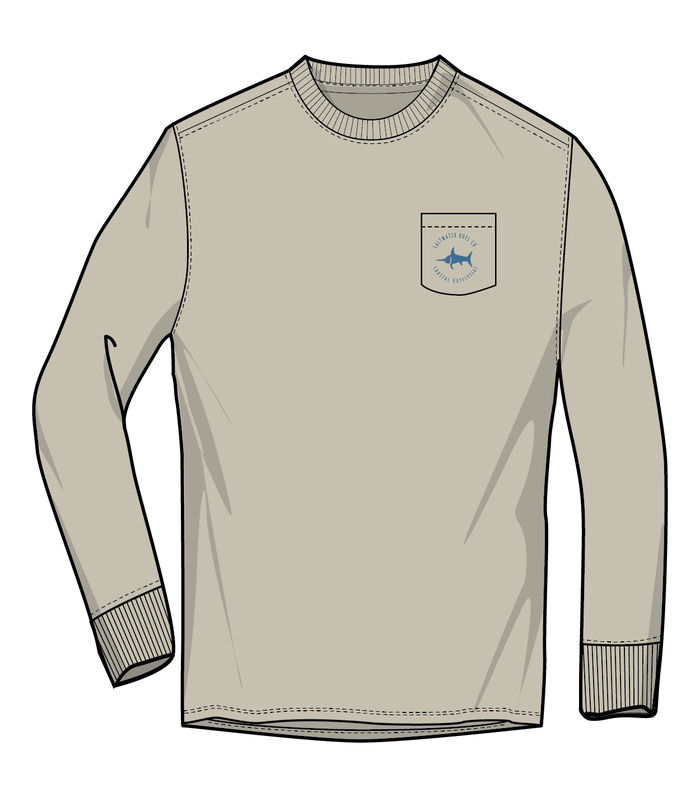 *Pre-Order* Saltwater Boys Company Christmas Stamp Long Sleeve T-Shirt - Khaki