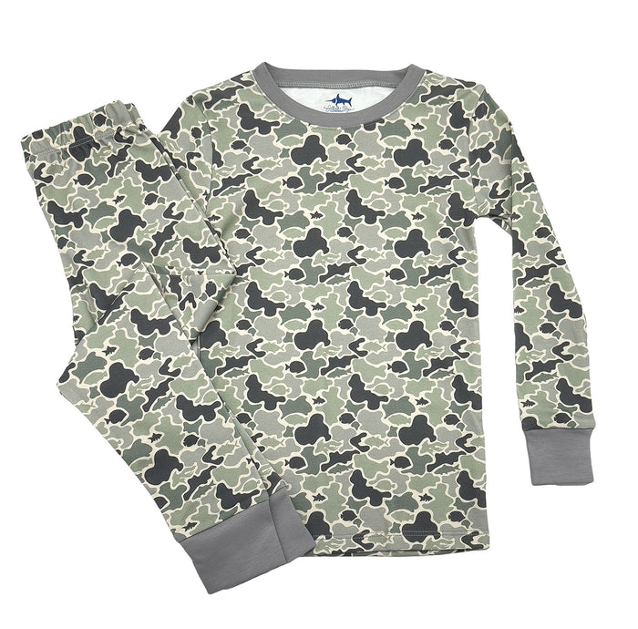 Saltwater Boys Company Pajama Set - Green Camo