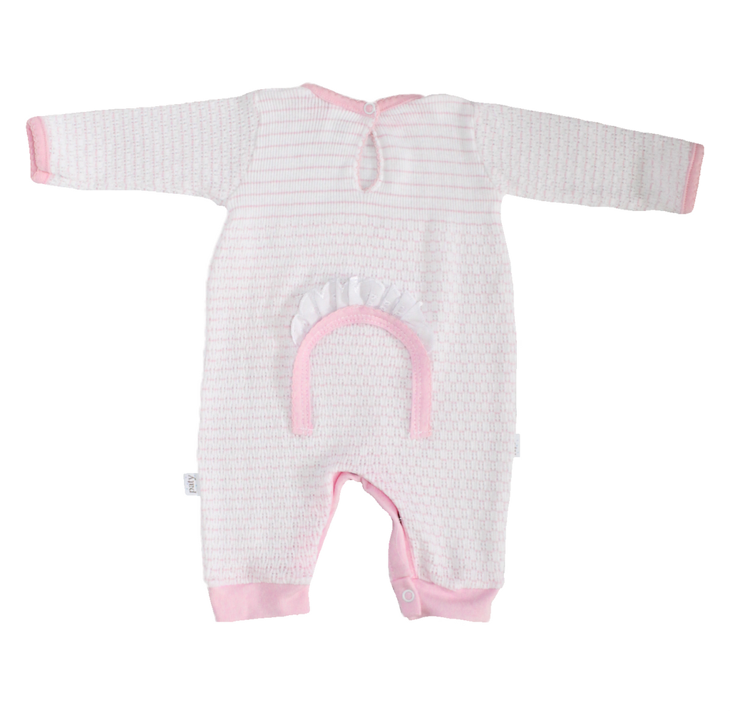 Paty, Inc. Romper with Faux Drop Seat - Pink