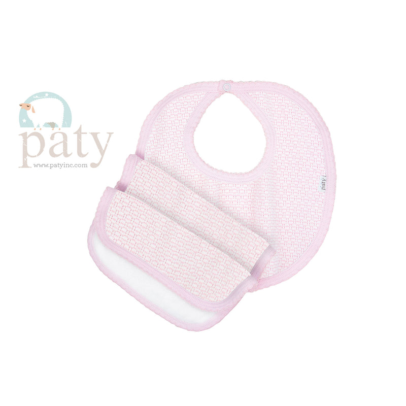 Paty, Inc. Bib & Burp Cloth Set - Pink