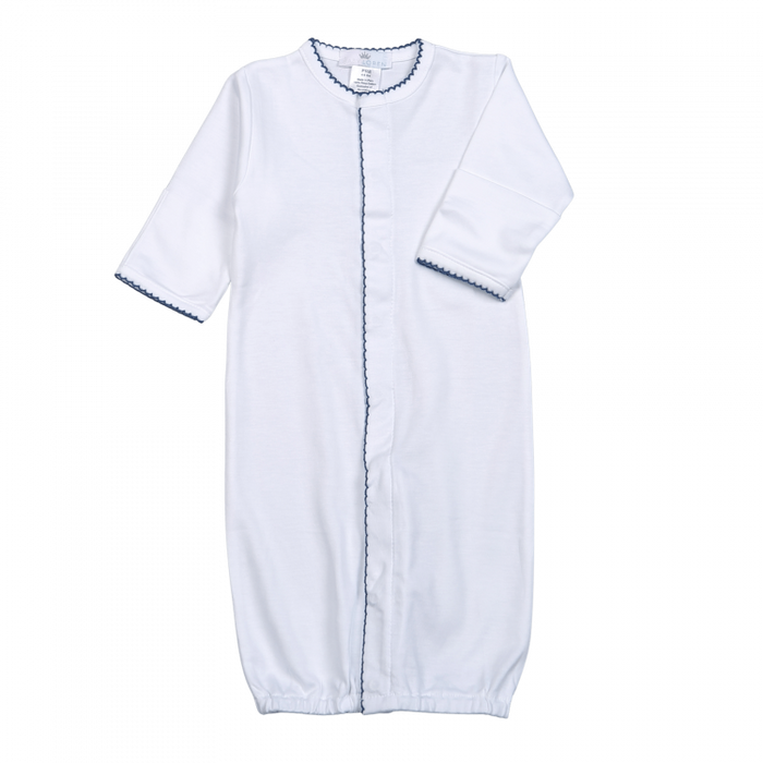 Baby Loren Pima Converter - White w/ Navy Trim