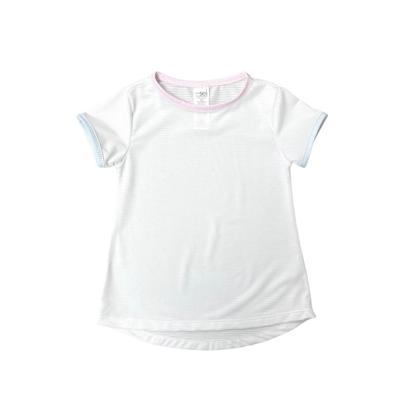 Set Athleisure Girls T-Shirt - White/Pink/Blue