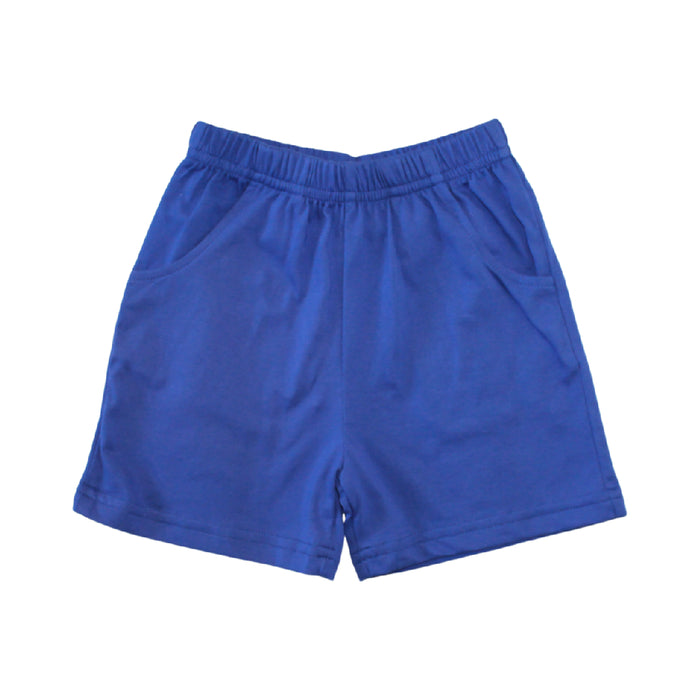Luigi Kids Boys Knit Shorts w/ Pockets - Royal Blue