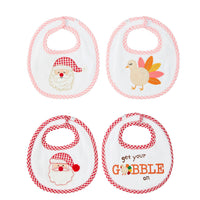 Mud Pie Reversible Thanksgiving & Christmas Bibs