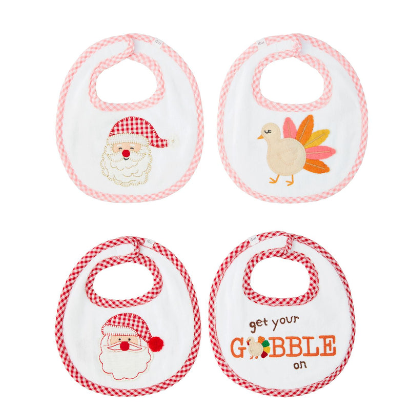 Mud Pie Reversible Thanksgiving & Christmas Bibs