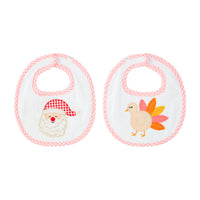 Mud Pie Reversible Thanksgiving & Christmas Bibs