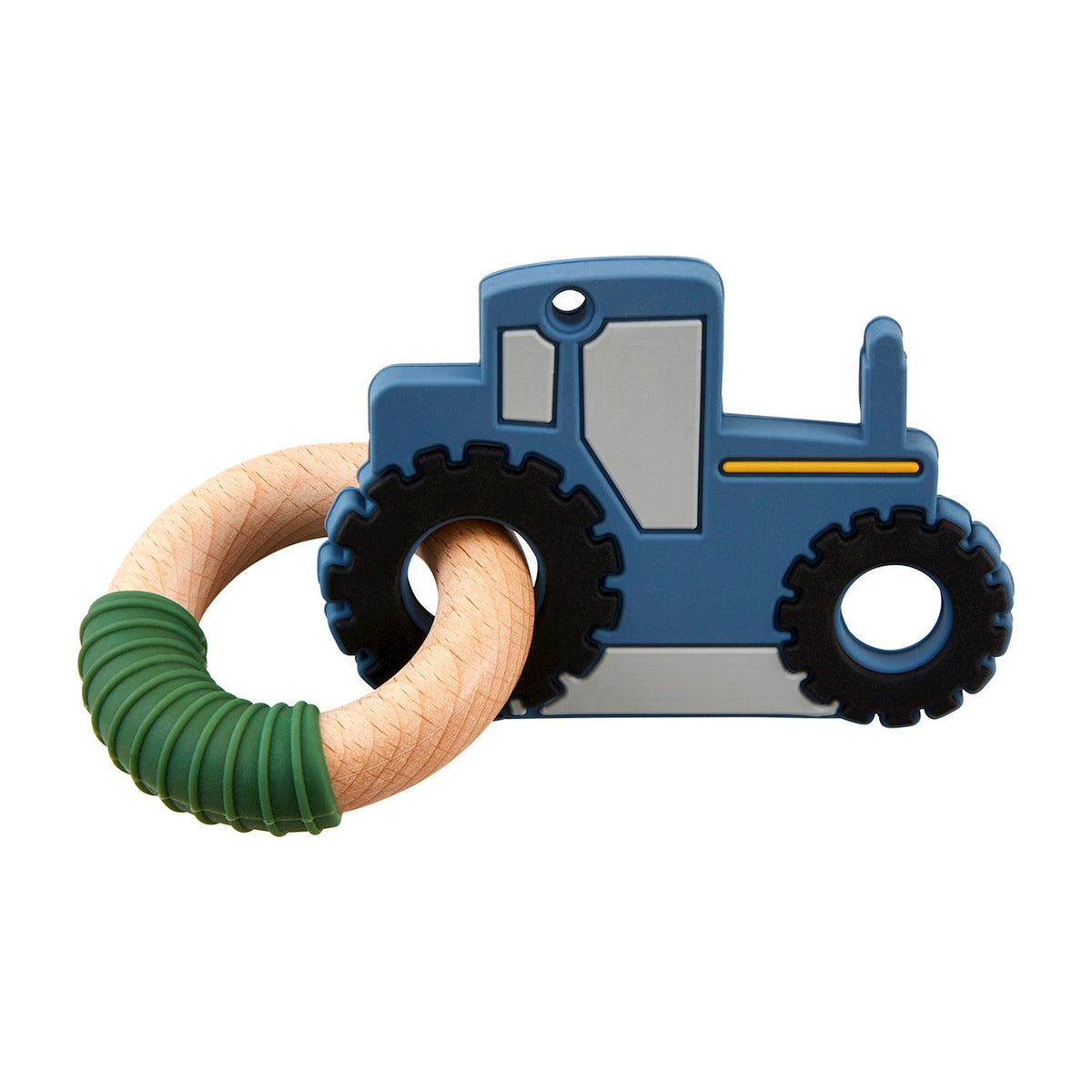 Mud Pie Tractor Ring Teether - Blue