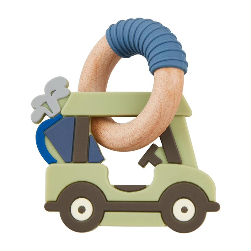 Mud Pie Golf Cart Ring Teether - Green