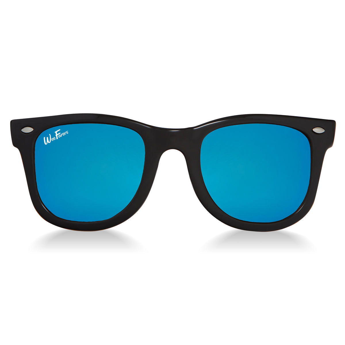 WeeFarers Polarized Kids Sunglasses - Black w/ Ocean Blue