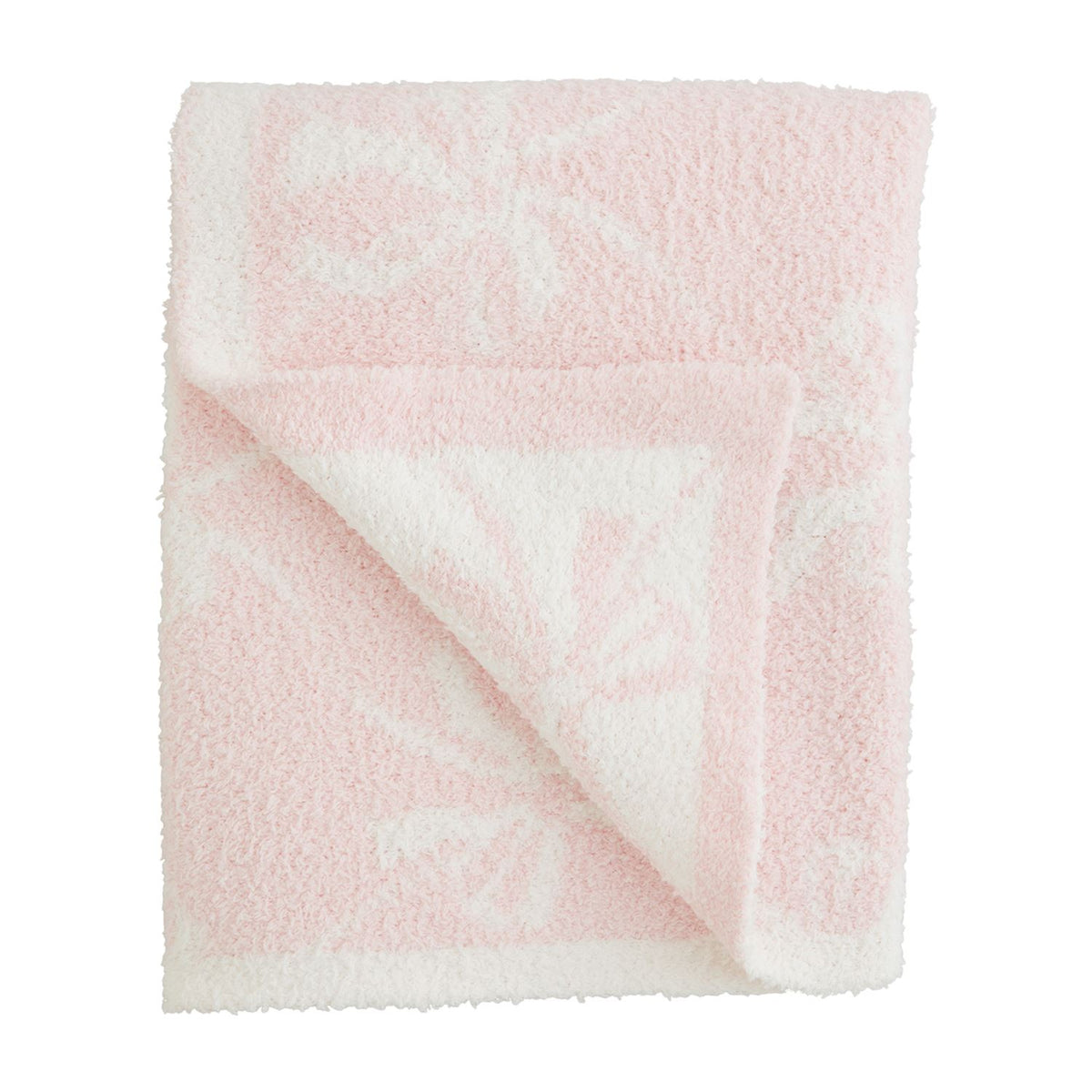 *Pre-Sale* Mud Pie Bow Chenille Blanket - Pink