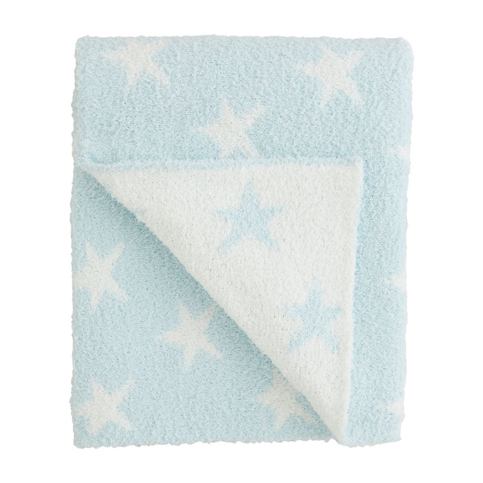 Mud Pie Star Chenille Blanket - Blue