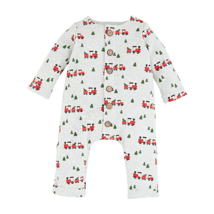 Mud Pie Christmas Train Romper