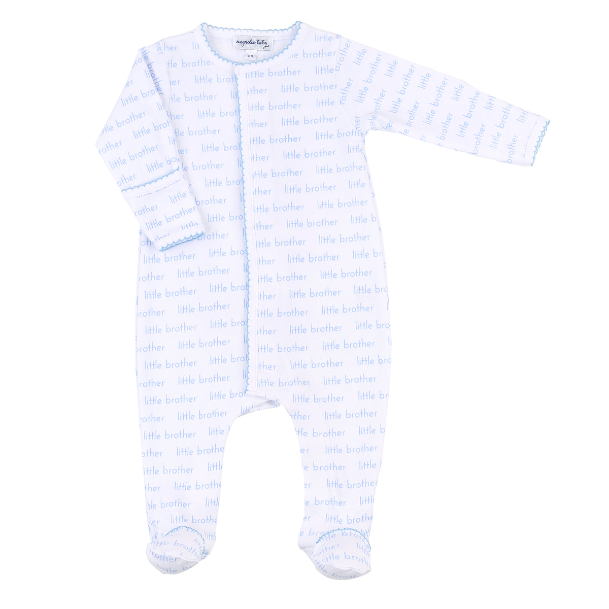 Magnolia Baby Big and Little Printed Footie - Blue