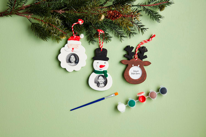 Mud Pie Paint-Me Photo Ornament Set