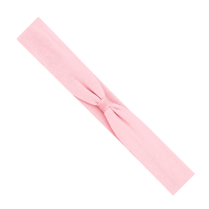 Wee Ones Add-A-Bow Cotton Jersey Hair Wrap - Light Pink