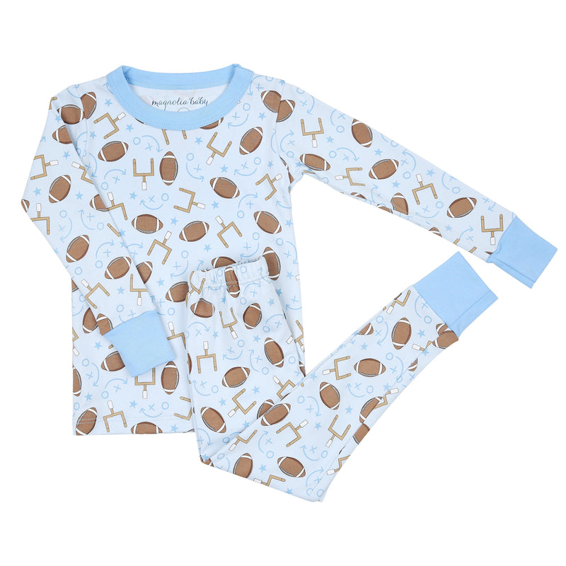 Magnolia Baby Kick Off! Long Pajamas - Blue