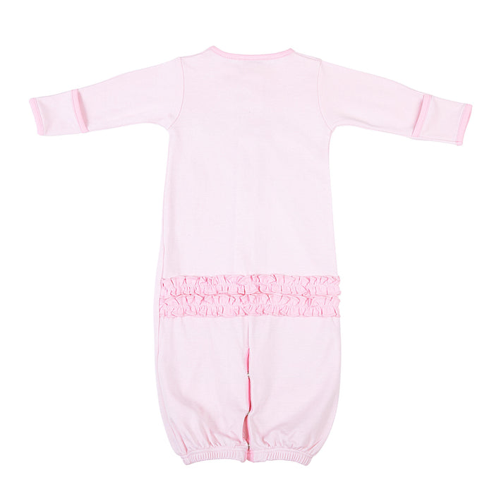 Magnolia Baby Darling Football Embroidered Ruffle Converter - Pink