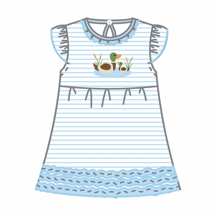 Magnolia Baby Mallard Pond Flutters Dress - Blue