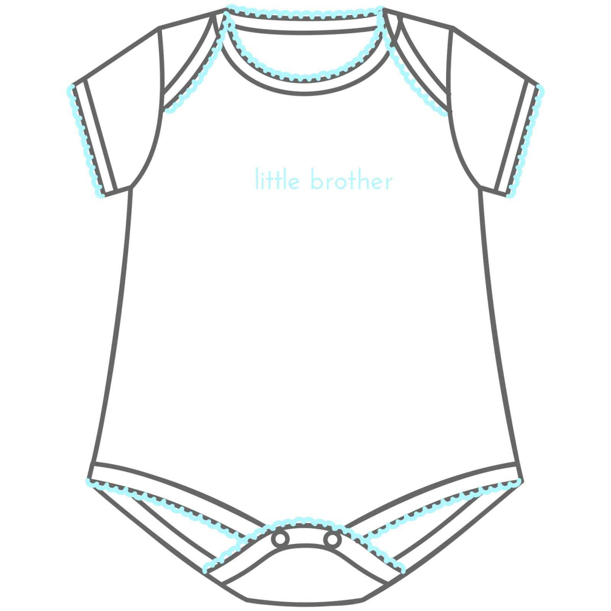 Magnolia Baby Big and Little Embroidered Bodysuit - Blue