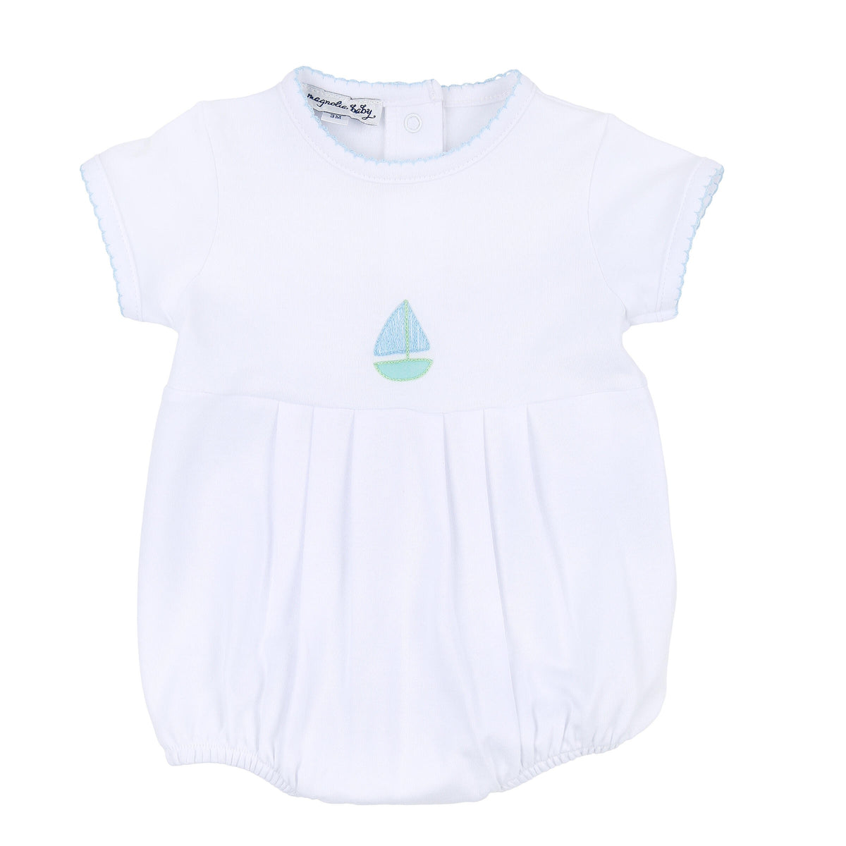 Magnolia Baby Sweet Sailing Embroidered Bubble - Blue