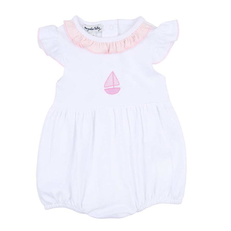 *Pre-Sale* Magnolia Baby Sweet Sailing Embroidered Flutters Bubble - PInk