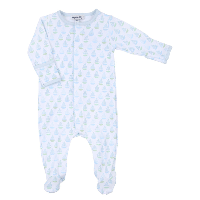 Magnolia Baby Sweet Sailing Printed Footie - Blue