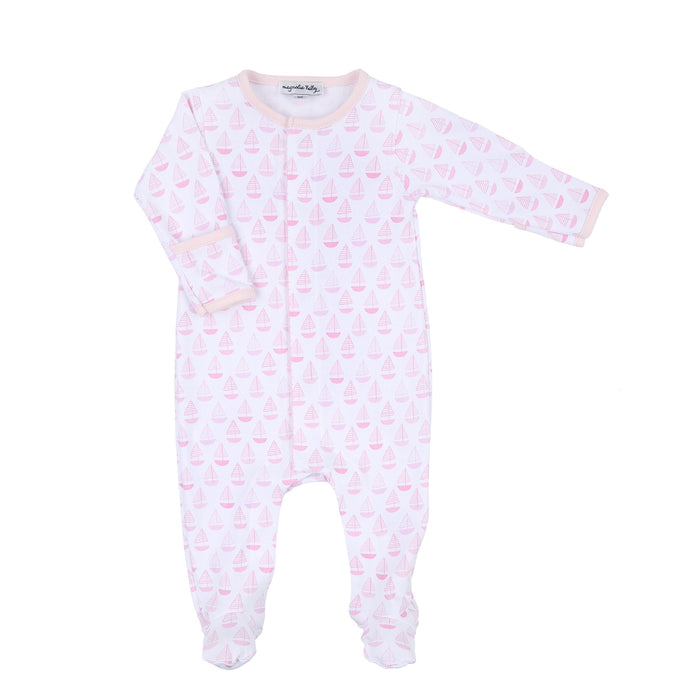 Magnolia Baby Sweet Sailing Printed Footie - Pink