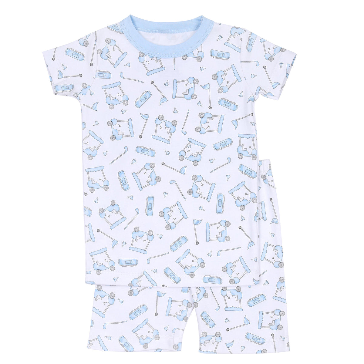 Magnolia Baby Putting Around Short Pajamas - Blue