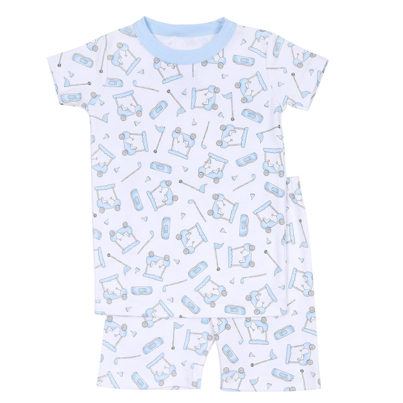 Magnolia Baby Putting Around Short Pajamas - Blue