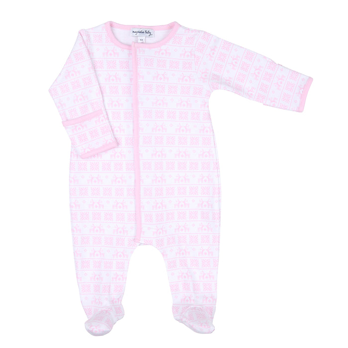 Magnolia Baby Baby Fair Isle Footie - Pink